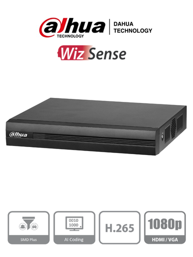 [DHT0370012] DAHUA XVR1B16-I - DVR de 16 canales 1080p Lite con WizSense y Cooper-I. Compatible con H.265+, admite hasta 18 canales IP y 8 canales con SMD Plus. Búsqueda inteligente de personas y vehículos, codificación eficiente y Smart Audio. #TopDahua #WizSense
