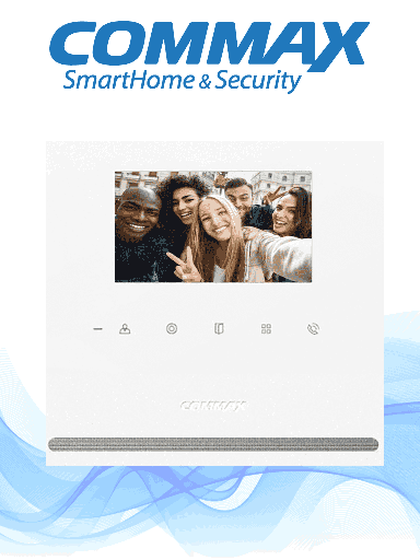 [cmx2160004] COMMAX CDV43Y - Monitor para video portero Commax de 4.3 pulgadas, Soporta 2 frentes de calle y auricular 29041/ Conexión a 4 hilos 
