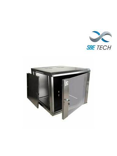 [SBT1580009] SBETECH GNLPAR12URP- Gabinete de pared / 12 UR / Capacidad de carga de 60 Kg / Ancho 60.0 cm x profundidad 60.0 cm x alto 640. cm / Puerta delantera de cristal templado