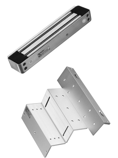 [YLE0850012] YLI YM280WSPAK - Paquete de Cerradura Magnética para exterior YM280WS y Soporte de Fijación tipo ZL / Fuerza de Sujeción 280kg (600LB) / Para puertas de madera, vidrio y metálicas / IP68
