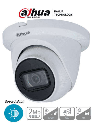 [DHT0300024] DAHUA HAC-HDW1231TMQ-A - Camara Domo 1080p Super Adapt/ Lente de 2.8mm/ 107 Grados de Apertura/ Microfono Integrado/ IR de 60 mts/ WDR Real de 130 dB/ IP67/ Metal en Domo y Cubierta/ Instalación Rápida/ Soporta: CVI/CVBS/AHD/TVI/
