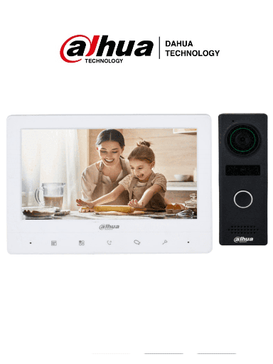 [DHT2390001] DAHUA KTA02M - Kit de Videoportero Analogico con Frente de Calle Metalico/ Monitor de 7 Pulgadas TFT/ 1024x600/ Frente de Calle con Camara de 1.3 MP/ DWDR/ IR Automatico/ 1 Entrada y Salida de Audio/ Soporta Boton de Salida/