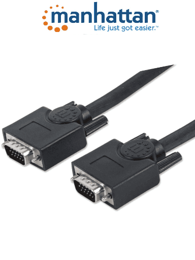 [MAN1760060] MANHATTAN 372978 - Cable de 7.5 Metros Para Monitor SVGA/ HD 15 Macho a HD 15 Macho/ Color Negro/