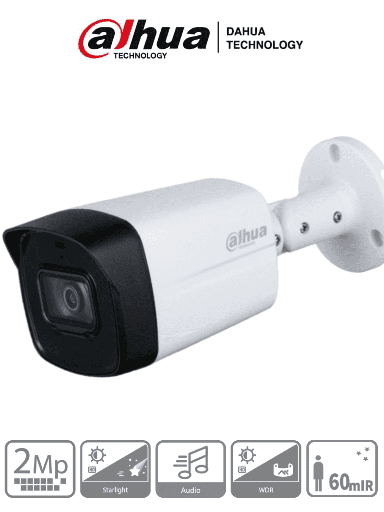 [DHT0290043] DAHUA HAC-HFW1231TLM-I6 - Camara Bullet de 2 Megapixeles/ Super Adapt/ Lente de 2.8 mm/ 107 Grados de Apertura/ IR de 60 Mts/ WDR Real de 130 dB/ IP67/ Soporta:CVI/CVBS/AHD/TVI/ 