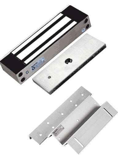 [YLE0850014] YLI YM500NWPACK - Paquete de Cerradura Magnética para exterior YM500NW y Soporte de Fijación tipo ZL / Fuerza de Sujeción 500kg (1200LB) / Para puertas de madera, vidrio y metálicas / IP68