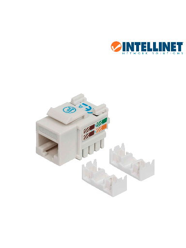 [ITL1610008] INTELLINET 210591 - Jack RJ45 CAT6 Keystone / de impacto 110 / color blanco