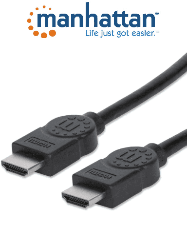 [MAN2760008] MANHATTAN 353274 - Cable HDMI de Alta Velocidad de 7.5 Metros/ Resolución 1080/HDMI Macho a Macho/ Soporta Canal de Retorno de Audio (ARC)