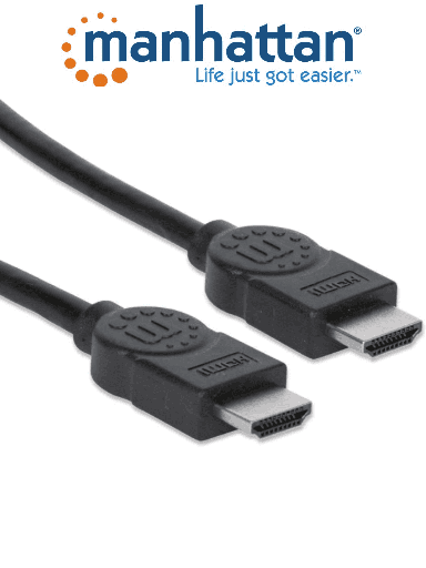 [MAN2760010] MANHATTAN 323260 - Cable HDMI de Alta Velocidad de 15 Metros / Resolución 4k@30Hz/ Soprota 3D y Canal de Ethernet de 100 Mbps/ HDMI Macho a Macho/ Soporta Canal de Retorno de Audio (ARC)/ Blindado para Reducir Interferencia/ 