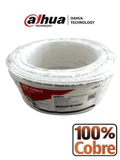 [DHT2640005] DAHUA PFM920I-5EUN-C-V2-100 - Bobina de 100 Mts de Cable UTP Cat5e/ 100% Cobre/ Color Blanco/ Ideal para Video y Redes/