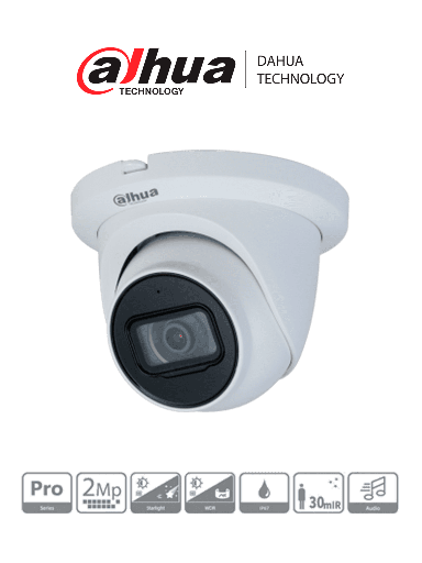 [DHT0300032] DAHUA DH-HAC-HDW2241TMQN-A - Cámara Domo de 2 Megapixeles/ Super Adapt/ Lente de 2.8 mm/ 109 Grados de Apertura/ WDR  de 130 dB/ IR de 60 Mts/ Micrófono Integrado Embebido/ IP67/ Instalación Rápida/ #ProHDCVI