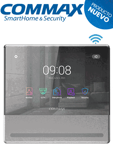 [cmx2160006] COMMAX CMV70MX - Monitor para videoportero de 7 pulgadas con diseño slim, cuenta con conexión wifi para notificación a celular a través App compatible con Android&iOS, grabación de audio y video con SD/ Compatible con frentes de calle Commax  #favoritos