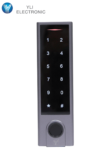 [YLE0750004] YLI YK1068A - Teclado touch para control de acceso standalone con métodos de verificación por huella, tarjetas ID o password / Soporta equipos esclavo por protocolo Wiegand / Señales NC y NO