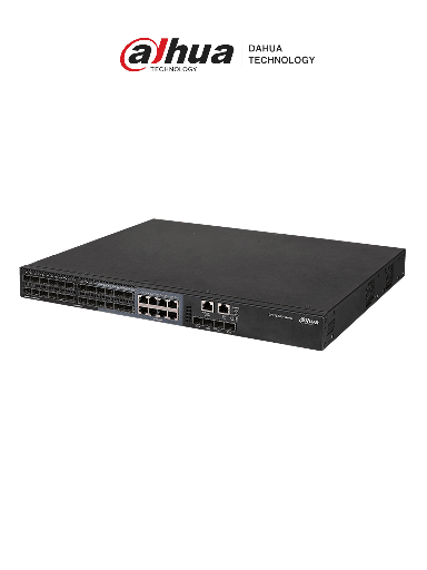 [DHT1870001] DAHUA DH-S5500-24GF4XF-E  - Switch Gigabit Inteligente de 24 puertos de Fibra Optica/ 16 Puertos SFP 100/1000 Basex + 8 Puertos SFP 100/1000 Mbps Combo/ 8 Puertos Ethernet 10/100/1000 Combo/ Swtiching 336 Gbps/ Tasa de Reenvio 96 Mbps/ VLAN Etc./