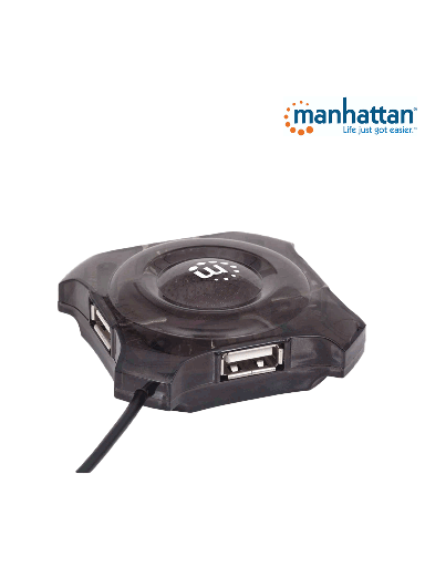 [MAN0560013] MANHATTAN 162272 - Mini USB de 4 Puertos que Proveen Energía/ Soporta especificaciones USB 1.1/ Soporta Dispositivos y Puertos USB 2.0 (hasta 12 Mbps)/ 