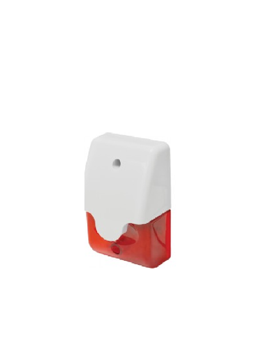 [SEC1190002] Seco-Larm SL1312SAR -  Sirena mini piezoeléctrica  roja y luz estroboscópica LED