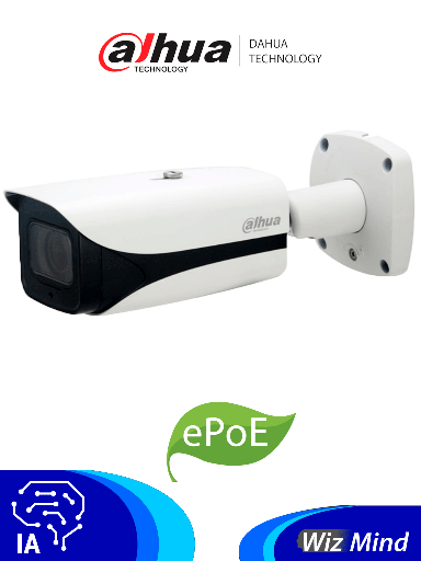[DHT0030066] DAHUA IPC-HFW5442EN-ZE - Cámara IP Bullet Resolución de 4 MP/ Lente Mot. 2.7 a 12mm/ ∢ 114°-47°/ IR 50 mts/ IA WizMind/ Detección Facial/ Protección Perimetral/ Conteo de Personas/ Starlight/ ePoE/ WDR 140dB/ H.265/ IP67/ IK10/ E&S Alarma/ E&S Audio/ 