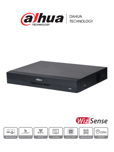 [DHT0360013] DAHUA XVR5108HE-4KL-I3 - DVR 8 Canales 4K/ WizSense/ H.265+/ 8 Canales HDCVI +8 IP/ 2 Canales de Reconocimiento Facial/ SMD Plus/ Protección Perimetral/ 1 Sata de Hasta 16 TB/ 8 Entradas y 3 Salidas de Alarma/ #ProHDCVI