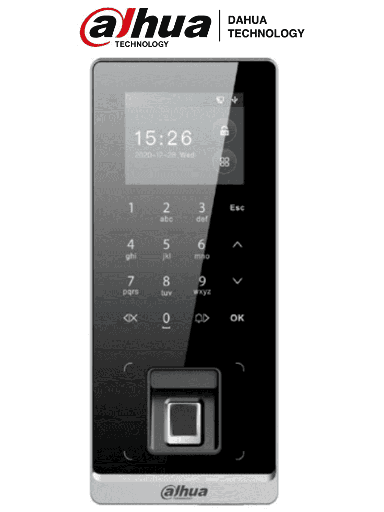 [DHT0680006] DAHUA ASI2212H-W - Control de Acceso Exterior IP65/ 3,000 Huellas/ 30,000 Tarjetas Mifare y Passwords/ 150,000 Eventos/ Diseño Delgado y Elegante/ Desbloqueo Remoto/ TCP/IP/ AutoRegistro/ P2P/ Funcion de Timbre/