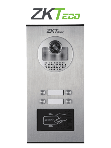 [ZKT2220004] ZKTECO VE04A01 - Videoportero Departamental para 4 monitores / Cámara  de 700TVL / Ángulo de Visión 92° / Visión Nocturna / Apertura de Puerta con Tarjeta RFID/ IP54