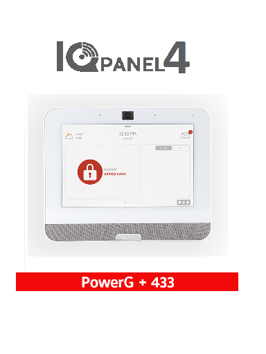 [DSC1170069] QOLSYS IQP4005 - Sistema de Alarma IQPanel4 Autocontenido , con Pantalla Tactil de 7", Power G 915 Mhz + DSC Serie Power 433 Mhz. Con 4 Bocinas integradas (4W). Para la plataforma Alarm.com