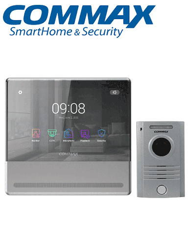 [cmx2160007] COMMAX CMV70MXP - Paquete de monitor Wifi para videoportero con notificación al celular a traves de aplicacion Commax Hey Call/ Android&iOS / Monitoreo de camara desde app/ Conexión a 4 hilos con frente de calle/ Soporta 2 sensores magneticos/ 2 frentes