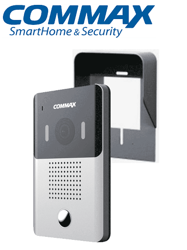 [cmx2390014] COMMAX DRC4YP - Frente de calle para videoportero, compatible con monitores Commax uso en interior y exterior/ Soporta 2 monitores/ Salida de relay para función de apertura de puerta incluye cubierta metalica