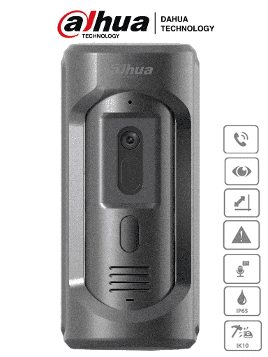 [DHT2220029] DAHUA VTO2101E-P-S2 - Frente de Calle para Videoportero IP/ Antivandalico IK10/ Funcion Independiente/ Metalico/ IP65/ Camara de 2 Megapixeles/ Soporta Mensajes de Video y Audio/ PoE 802.3 af/ Apertura de Puerta/