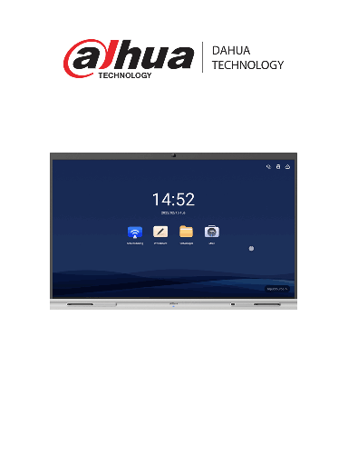 [DHT0620013] DAHUA DHI-LCH65-MC410-B - Pantalla Interactiva 4k/UHD/ 65 Pulgadas/ Touch/ Android/ Resolucion de 3840 x 2160/ Camara de 5 Megapixeles Integrada/ Ideal para Escuelas y Oficinas/ Brillo de 350 cd/m2/ Microfono y Altavoces Integrados/ Case Metalico/ 
