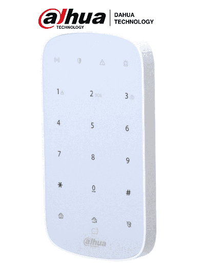 [DHT2480010] DAHUA DHI-ARK30T-W2 - Teclado Inalámbrico Interior Touch para Armado y Desarmado / Soporta hasta 32 usuarios con Pin o Tarjetas Mifare / Indicadores Led de Status del Panel / Alarma de Batería Baja /   #AlarmasDahua