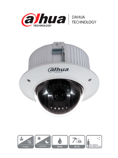[DHT0330008] DAHUA DH-SD42C215-HC-LA - Cámara Domo PTZ de 2 Megapíxeles/ 1080p/ 15x de Zoom Óptico/ Montaje en Plafón o Techo Falso/ WDR Real de 120 dB/ Starlight/ Antivandalica IK10