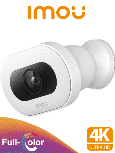 [DHT0150026] IMOU KNIGHT 4K - Camara IP Bullet Wifi 4k/ 8 Megapixeles/ Con IA/ Full Color/ Lente de 2.8mm/ 107 Grados (H)/ Disuasión Activa/ WiFi 6.0/ Audio Bidireccional/ Sirena y Luz Integrada/ Detección de Humanos, Vehiculos y Animales/ Ranura MicroSD/ #LoNuevo