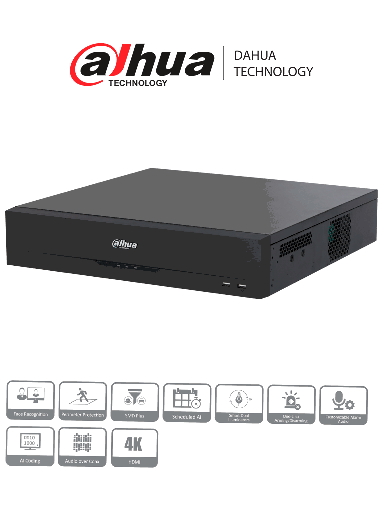 [DHT0370041] DAHUA XVR5816S-I3 - DVR de 16 Canales 5 Megapixeles Lite/ WizSense/ H.265+/  16 Canales HDCVI + 8 IP/ Hasta 24 Canales IP/ 2 Canales de Reconocimiento Facial/ 8 Bahías de discos duros/ SMD Plus/ Protección Perimetral/ Funciones IoT&POS/ #PFDahua