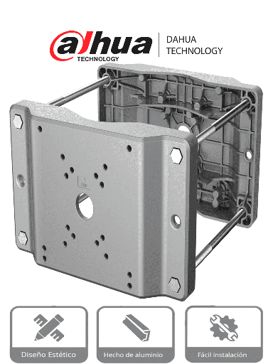 [DHT0430017] DAHUA DH-PFA153-SG - Montaje en Poste para Camaras PTZ y Cajas de Exterior/ Aluminio y Acero/ Compatible con Brazo  PFB710W-SG / Compatible con cámara DH-PSDW81642ML-A360-D237 