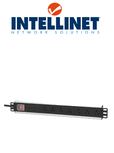 [ITL2330005] INTELLINET 207102 - Barra PDU multicontacto de 7 salidas para montaje en 1.5 UR/ 19" / Enchufes Tipo EU (NEMA 5) / Cable de alimentación de 3m / Con protección para Picos y cortos circuitos