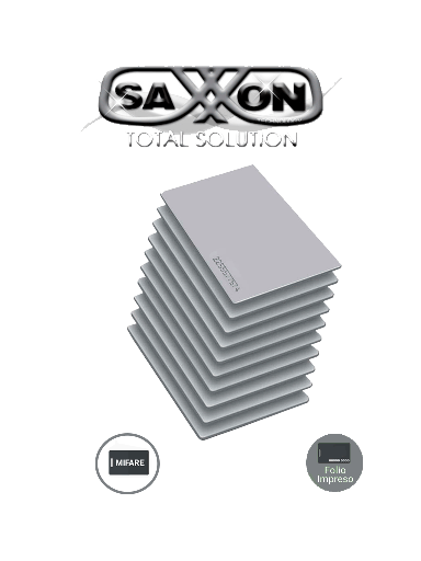 [SXN0760001] SAXMIFARE - Paquete de 10 Tarjetas de Proximidad Mifare 13.56 Mhz Para Control de Acceso / PVC / Imprimible / 1 KByte / 0.88 mm de Grosor / Folio Impreso 