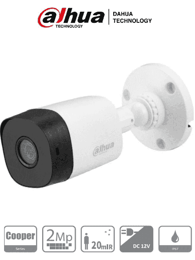[DHT0290064] Cámara bullet DAHUA HAC-B1A21-28 de 2 MP, 1080p, lente de 2.8 mm con ángulo de visión de 100°, IR de 20 m, IP67, compatible con CVI, TVI, AHD y CVBS. Ideal para monitoreo en cualquier entorno. #VolDH