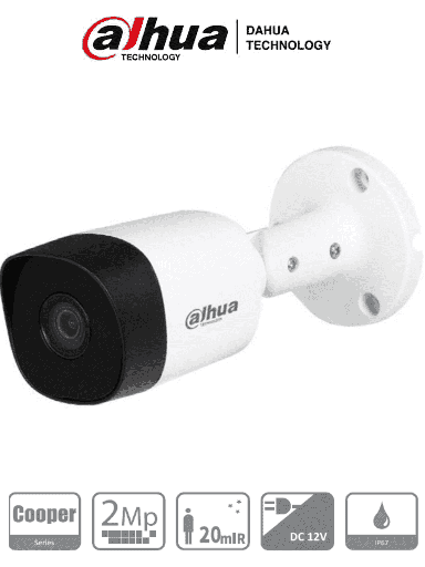 [DHT0290065] DAHUA HAC-B2A21-28 - Camara Bullet de 2 Megapixeles/ 1080p/ Lente 2.8 mm/ 100 Grados de Apertura/ 20 Metros de IR/ Metalica/  IP67/ Soporta: CVI/TVI/AHD y CVBS/ Menu OSD para Configuración #VolDH 