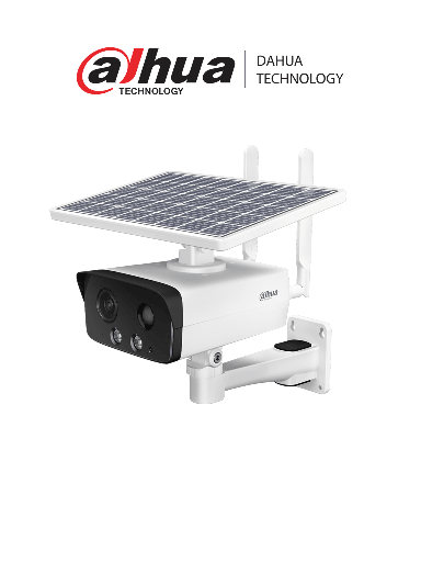 [DHT0030096] DAHUA DH-IPC-HFW2431DG-4G-SP-LA-B Cámara IP bullet 4G con panel solar y batería, resolución 4MP. Disuasión activa, IR hasta 50 m, luz cálida 30 m. Incluye ranura para Micro SD, audio bidireccional, Starlight, H.265, IP67. #IASMD #LoNuevo #XCDAHUA