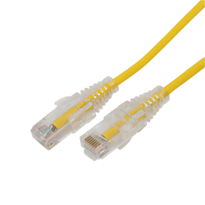 [212857]  Cable de Parcheo Slim UTP Cat6A - 0.5 m Amarillo, Diámetro Reducido (28 AWG)