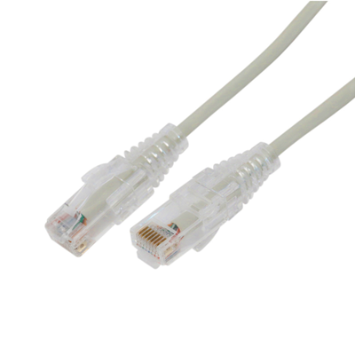 [212865] Cable de Parcheo Slim UTP Cat6A - 1 m Gris, Diámetro Reducido (28 AWG)