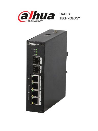 [DHT3720013] DAHUA DH-PFS3206-4P-120 Switch PoE de 4 Puertos/No administrable Capa 2/ 2 Puerto SFP/ 120w Totales/ 802.3AF/ POE+ 802.3AT/ HI POE/
