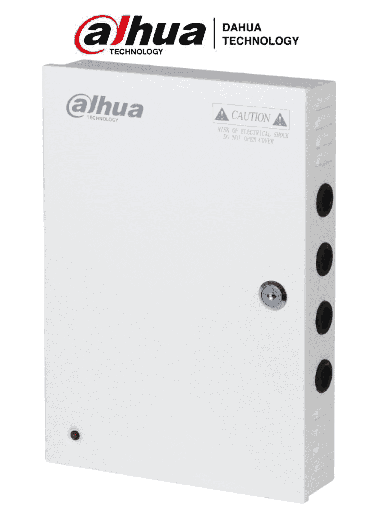 [DHT2280002] DAHUA DH-PFM342-9CH - Fuente de Poder de 12 Vcc 10 Amper/ Con Distribuidor para 9 Camaras/ Indicadores Led por Canal/ Voltaje de Entrada de 90 Vca-264V/ Fusibles Intercambiables/ Gabinete Metalico con Cerradura/ Protección Contra Descargas/ #LoNuevo