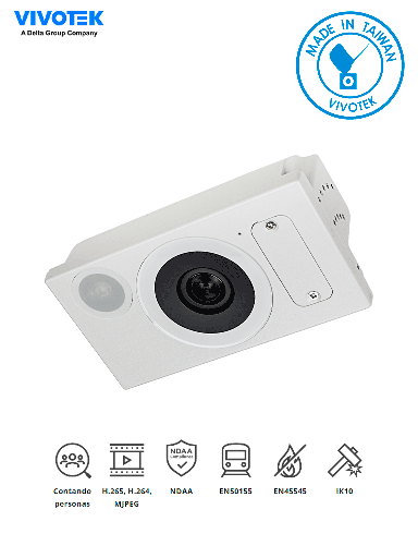 [VIV0130001] VIVOTEK SC9133 - CAMARA IP 2MP PARA CONTEO DE PERSONAS EN TRANSPORTES/ TECNOLOGIA 3D/ ALTA PRECISION/ LED DE LUZ BLANCA