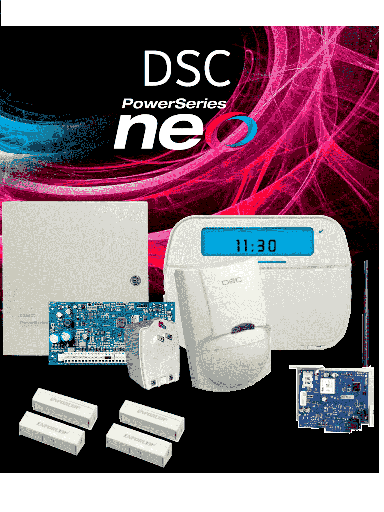 [DSC2480081] DSC NEO-ICON-IPLTE-SB - Paquete SERIE NEO con panel HS2032 de 8 zonas cableadas expandible a 32/Teclado de Iconos HS2ICN /Sensor PIR LC200S Cableado/2 contactos blancos cableados/Transformador/Gabinete GTVCMX003/Comunicador Dual TL280LE/Sin Batería #PKT