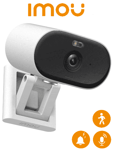 [DHT0150028] IMOU VERSA - Camara IP Wifi de 2 Megapixeles/ Lente de 2.8 mm/ 97 Grados de Apertura/ H.265/ Microfono y Altavoz Integrados/ Audio 2 Vías/ Sirena Integrada/ 20 Metros de IR/ Ranura MicroSD/ Detección de Humanos/ IP65/ #LoNuevo