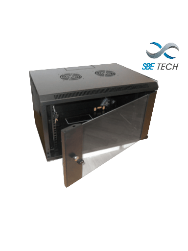 [SBT1580055] SBE TECH SBE-GNLPAR19X4UR Gabinete de pared 4UR/ 60.0 cm de ancho/ 45.0 cm  de profundidad Puerta delantera de cristal templado/ Cerradura y llaves