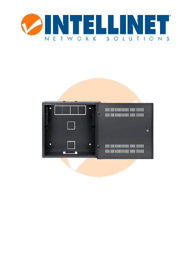 [ITL4970002] INTELLINET 713689 - Gabinete mural 19" de tamaño reducido / Caja delgada que ahorra espacio con sólo 17.0 cm de profundidad, 4U de rieles horizontales y 2U de rieles verticales / Negro