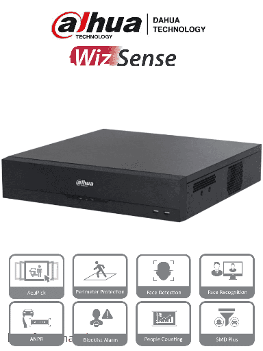 [DHT0220009] DAHUA DHI-NVR5864-EI - NVR 64 Canales IP 4k/ WizSense/ 2U/ 8 Bahías para Discos Duros/ H.265+/ Hasta 384 Mbps/ 2 Ch de Reconocimiento Facial/ SMD Plus/ Soporta AcuPick/ Metadatos / Soporta Cámaras con IA, ANPR y Conteo de Personas/ #LoNuevo