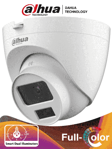 [DHT0300060] DAHUA HAC-HDW1200CLQN-IL-A - Camara Domo de 2 Megapixeles/ Iluminación Dual Inteligente + FullColor/ Lente de 2.8 mm/ 102 Grados de Apertura/ 20 Metros de IR y Luz Visible/ Microfono Integrado/ IP67/ Soporta:  CVI/CVBS/AHD/TVI/ #LoNuevo