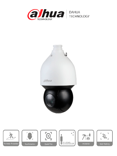 [DHT0060073] DAHUA SD5A432GB-HNR Cámara IP PTZ 4MP/ WizSense/ Starlight/ 32x Zoom/ IR 150m/ Autotracking 3.0/ Protección Perimetral/ Face Detection/ Detección de Rostros/ Captura de Humanos y Vehículos/ SMD 4.0/  Quick Pick/ E&S de Alarma y Audio/ PoE+/ IP67/ IK10.